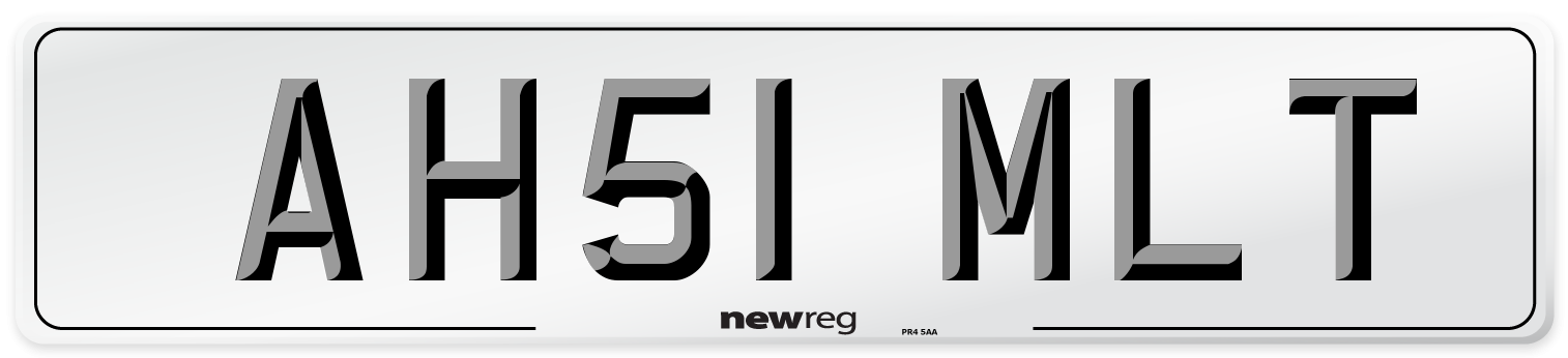 AH51 MLT Number Plate from New Reg